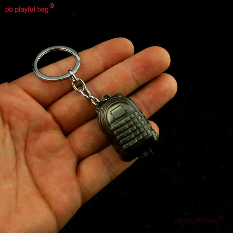 CS Game Tactical Equipment Toy AUG Mini Keychains Grenade Knapsack Helmet Alloy Model Adult Collection Christmas Gift HG289