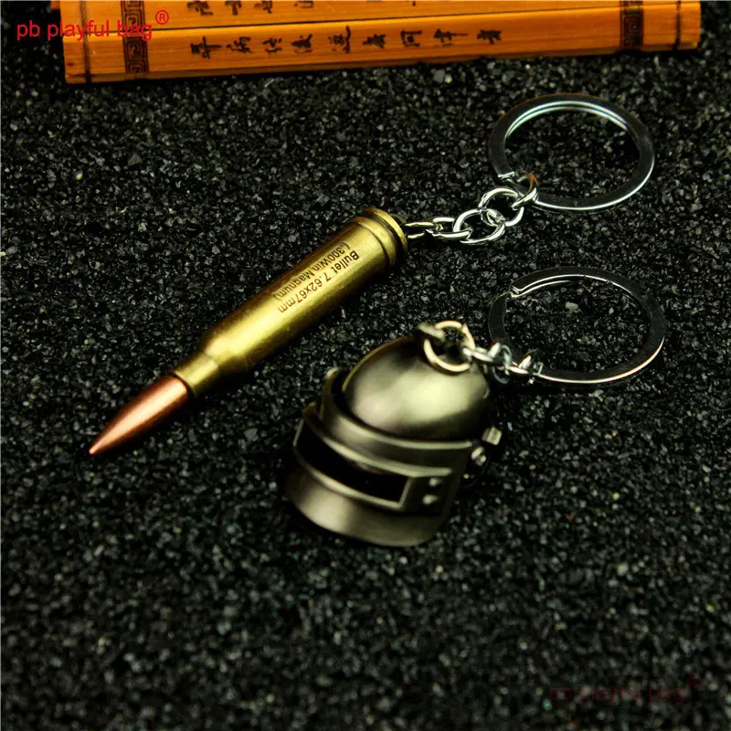 CS Game Tactical Equipment Toy AUG Mini Keychains Grenade Knapsack Helmet Alloy Model Adult Collection Christmas Gift HG289