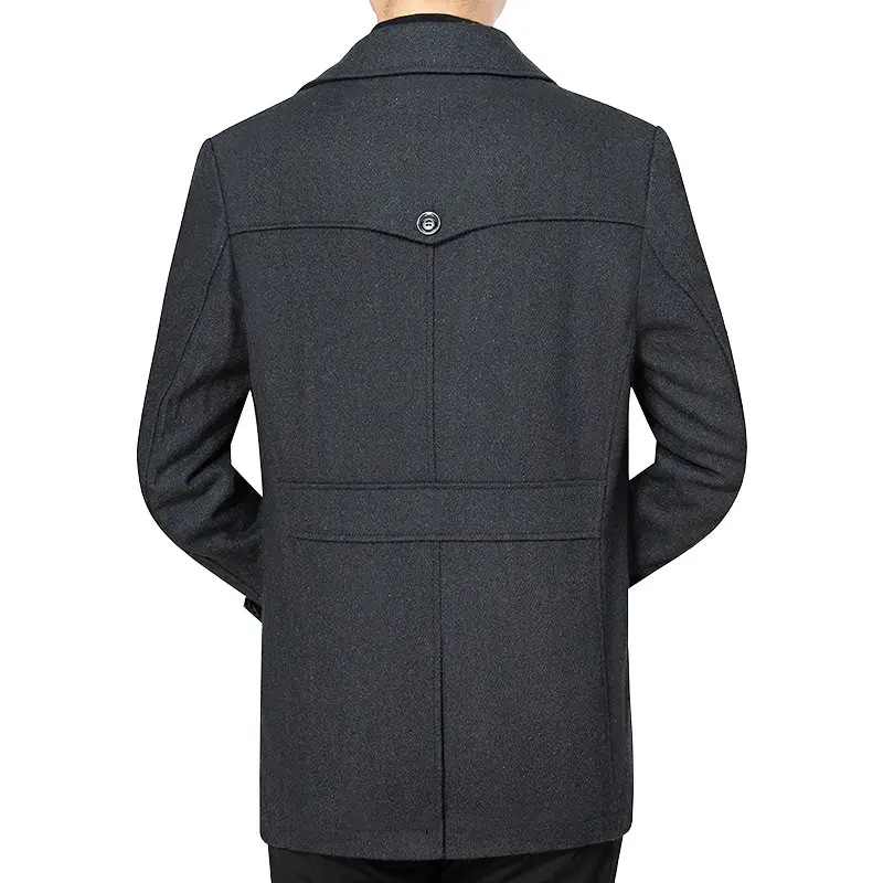 New Autumn Winter Men Cashmere Trench Coats Long Jackets Man Wool Blends Overcoats New Male Business Casual Jackets Coats 3XL