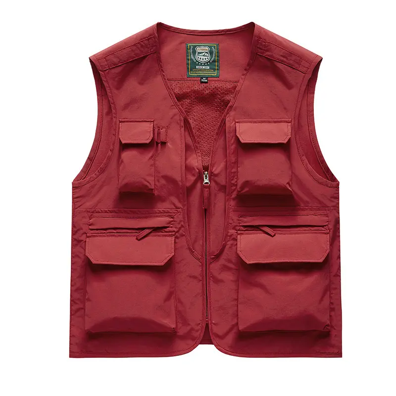 Men Outdoor Large Pockets Cargo Vests New Summer Thin Mesh Breathable Waistcoats Fishing Sleeveless Jackets Male Casual Vests 6X