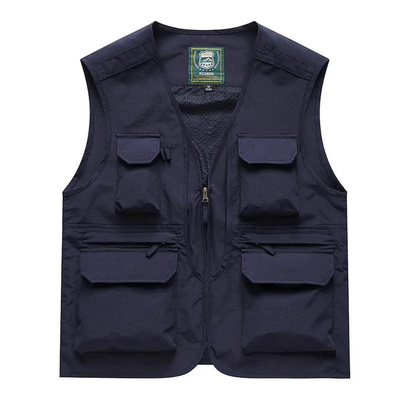 Men Outdoor Large Pockets Cargo Vests New Summer Thin Mesh Breathable Waistcoats Fishing Sleeveless Jackets Male Casual Vests 6X