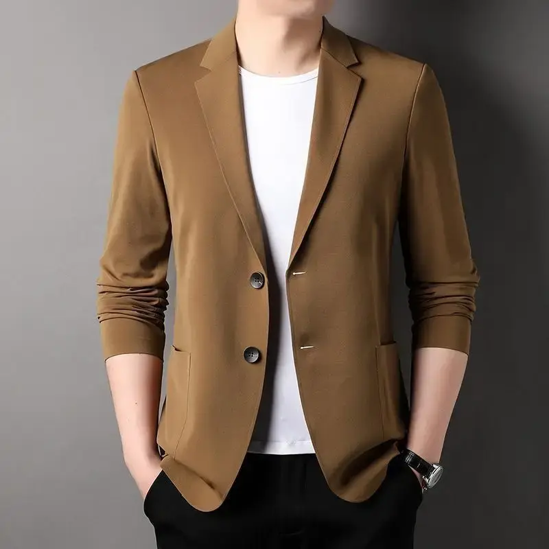 New Summer Men Thin Blazers Business Casual Suit Jackets Breathable Coats Male Spring Formal Wear Slim Blazers Jackets Size 4XL