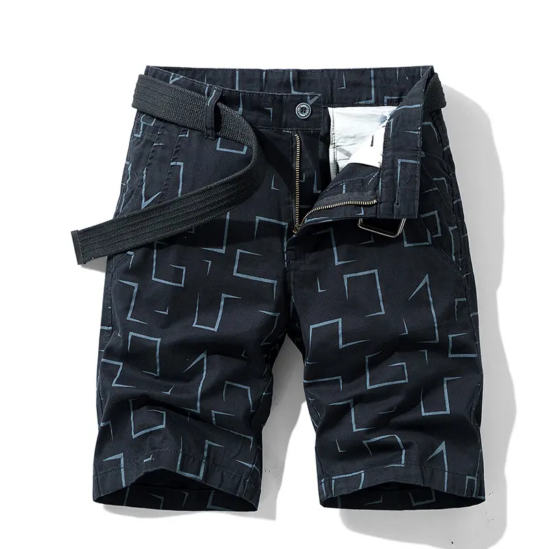 New Summer Men Cotton Thin Casual Shorts Good Quality Jogger Tooling Short Pants Male Straight Loose Shorts Knee Legth Size 38
