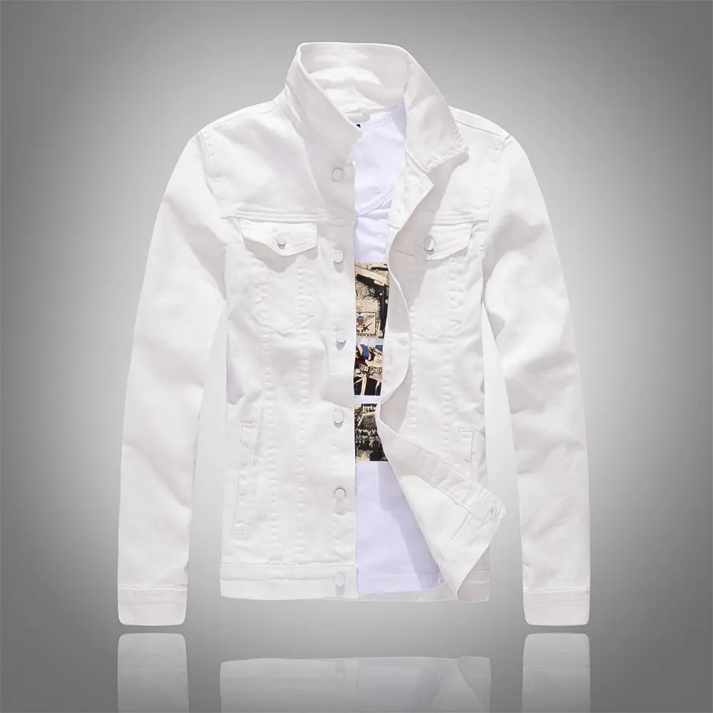 Men Pink Denim Jackets Outwear Slim Fit Denim Coats New Fashion Male Cotton Casual Jeans Jackets Streetwear Jean Coats Size 4XL