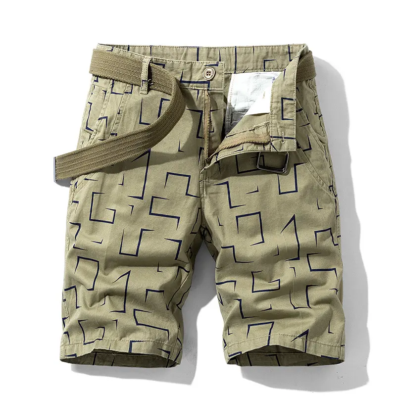 New Summer Men Cotton Thin Casual Shorts Good Quality Jogger Tooling Short Pants Male Straight Loose Shorts Knee Legth Size 38