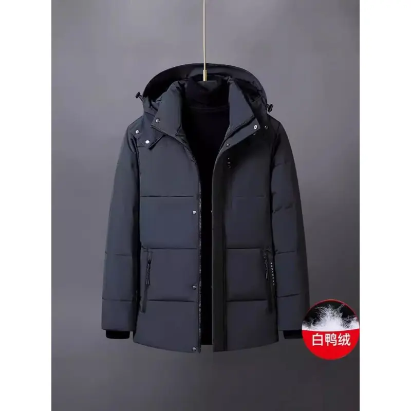 Men Hooded Casual Puffer Jackets New Winter Man White Duck Down Coats Quality Male Outdoor Windproof Thicker Warm Parkas 5XL