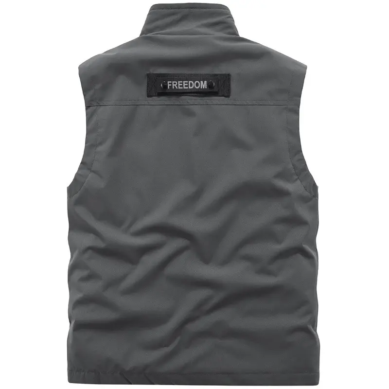 New Summer Men Outdoor Large Pockets Cargo Vests Thin Mesh Breathable Waistcoats Climbing Sleeveless Jackets Male Casual Vests 6