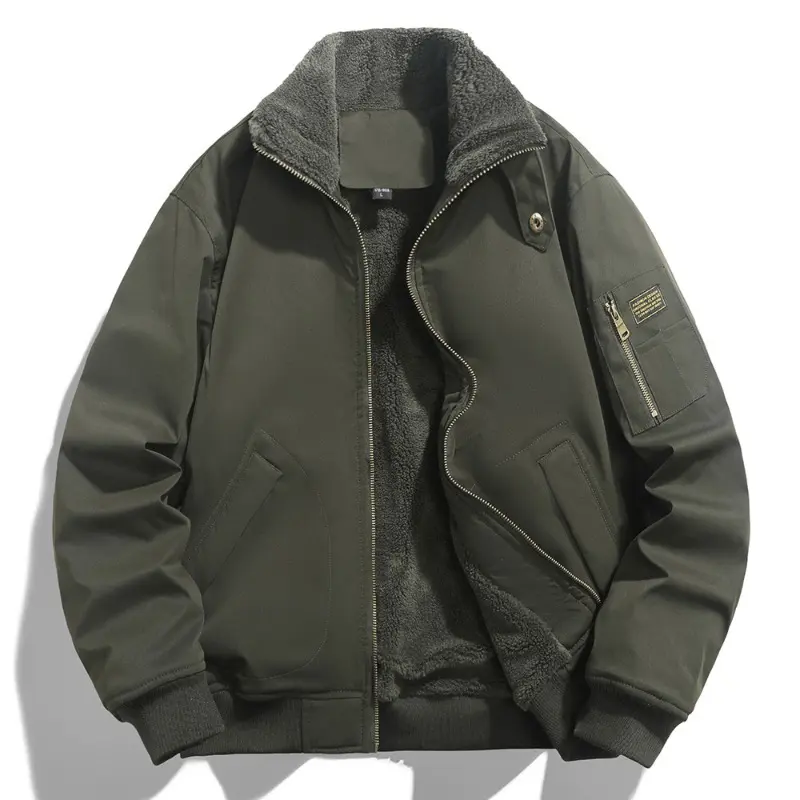 New Winter Men Fluffy Collar Fleece Warm Casual Down Jackets Fashion Man Slim Thicker Parkas Male Fit Winter Cargo Coats Size 5X