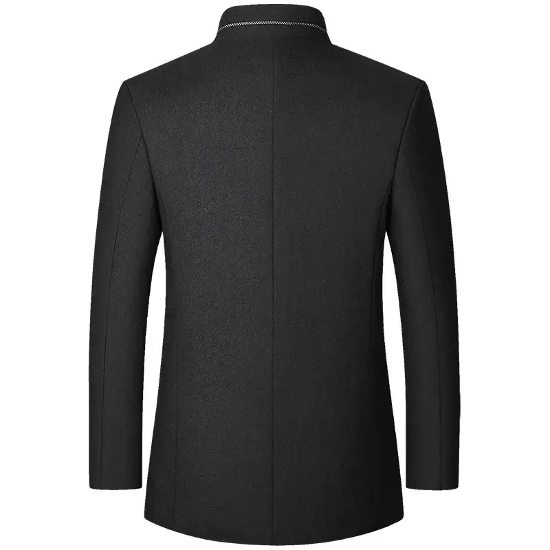 New Spring Men Cashmere Blazers Suits Jackets Stand-up Collar Business Casual Suits Coats Male Slim Fit Blazers Jackets Coats 4X
