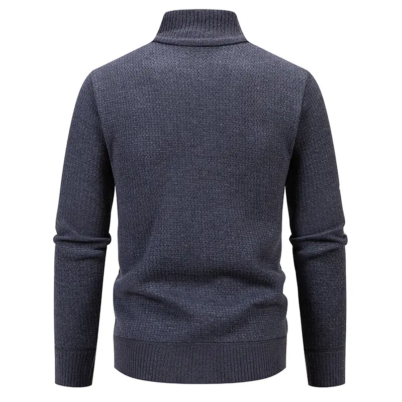 New Winter Men Casual Cardigans Sweatercoats Jackets High Quality Men Fleece Thicker Warm Stand-up Collar Cardigans Coats 3XL