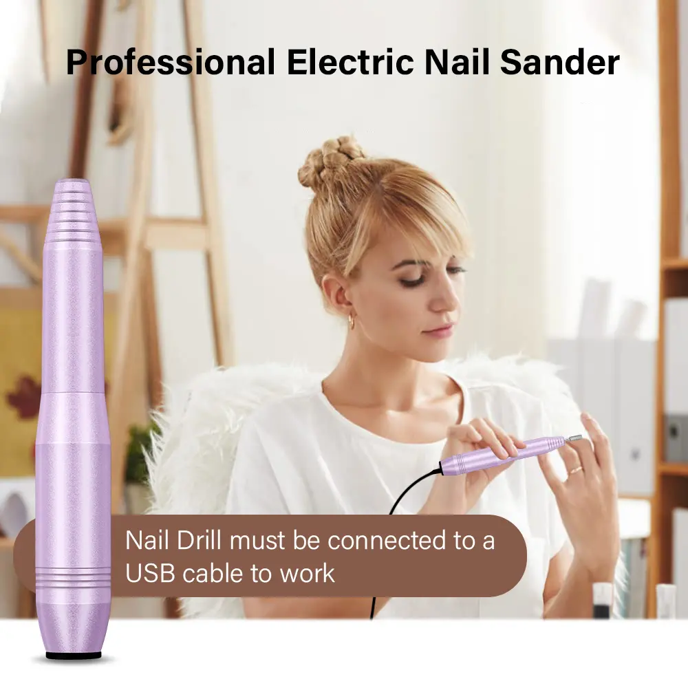 LINMANDA High-Power Metal Electric Nail Sander Gel Polish Remover Tools Protable Nail Drill Machine Milling Cutter For Manicure