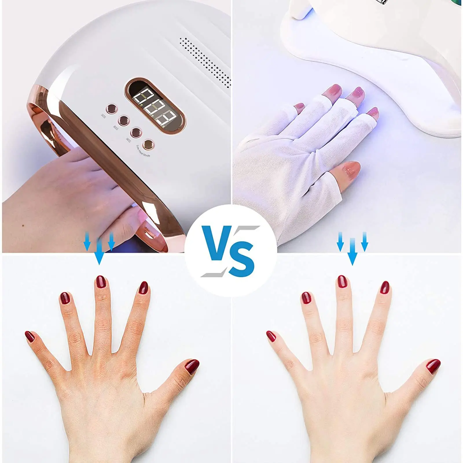 LINMANDA Anti UV Gloves Gel Professional Protection Gloves Nail Lamp UV Shield Glove Protect Nail Art Glove for Manicures
