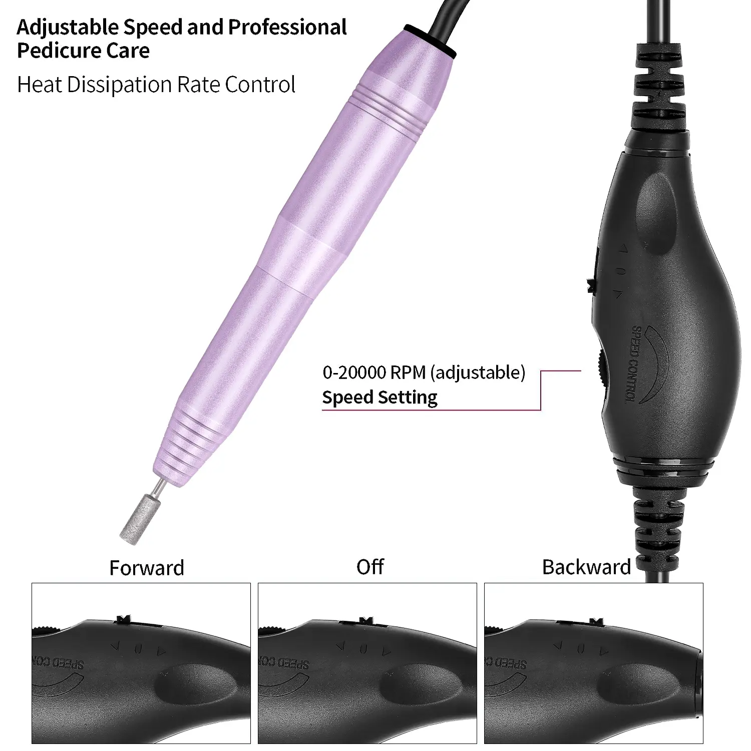 LINMANDA High-Power Metal Electric Nail Sander Gel Polish Remover Tools Protable Nail Drill Machine Milling Cutter For Manicure