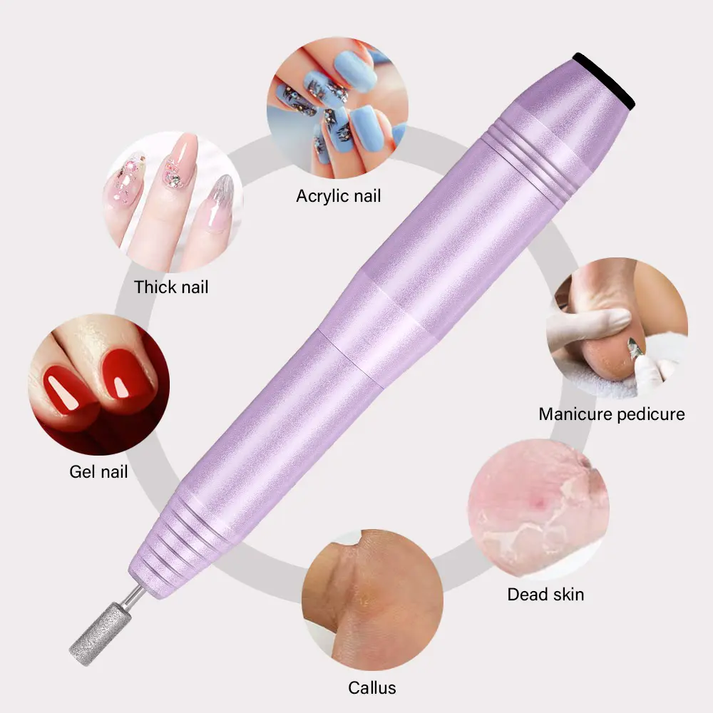 LINMANDA High-Power Metal Electric Nail Sander Gel Polish Remover Tools Protable Nail Drill Machine Milling Cutter For Manicure