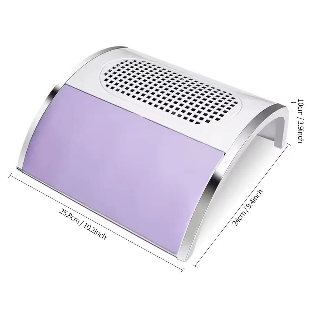 LINMANDA Nail Dust Collector for Acrylic Nails Vacuum Machine Dust Collector with 2 Powerful Nail Fan 2 Dust Bags Included