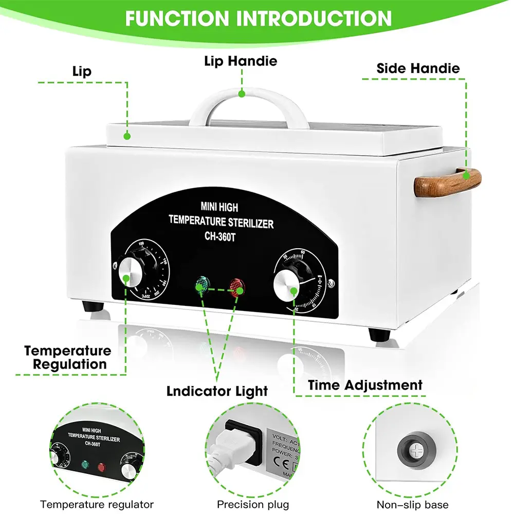 LINMANDA Sterilizer for Nail Tools High Temperature Metal Clean Box Temperature Sterilizer Cabinet for Manicure Hairdressing