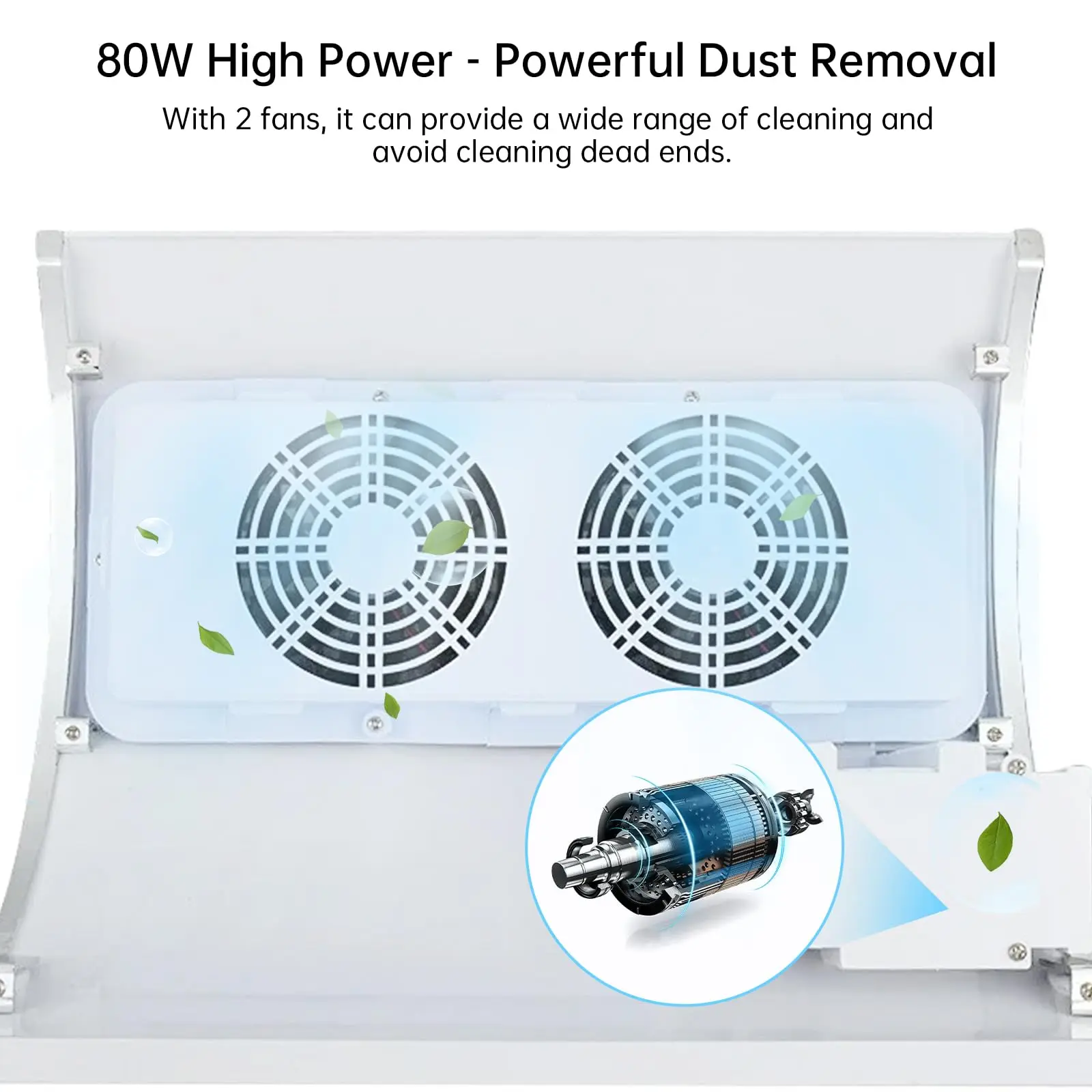LINMANDA Nail Dust Collector Machine 80W Nails Filter for Manicure Nail Fan Dust Collector with 2 Powerful Nail Fan 2 Dust Bags
