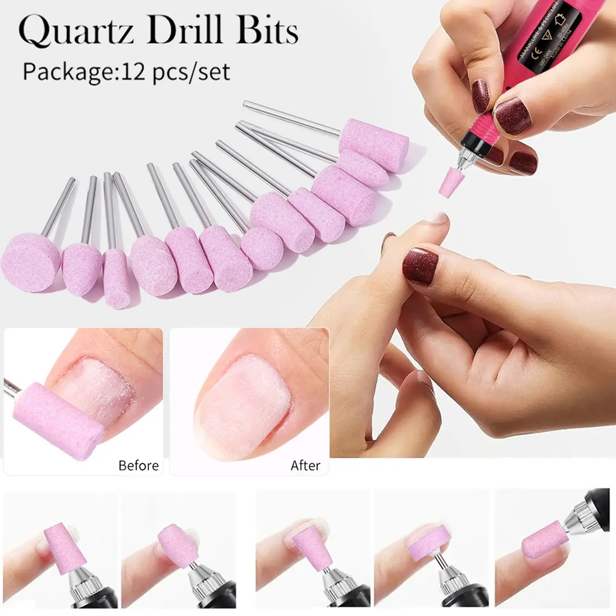 LINMANDA Electric Nail Drill Set Acrylic Nail File with 48 Nail Drill Bits Acrylic Nail Glue Remover Nail Polisher Nail Art Set