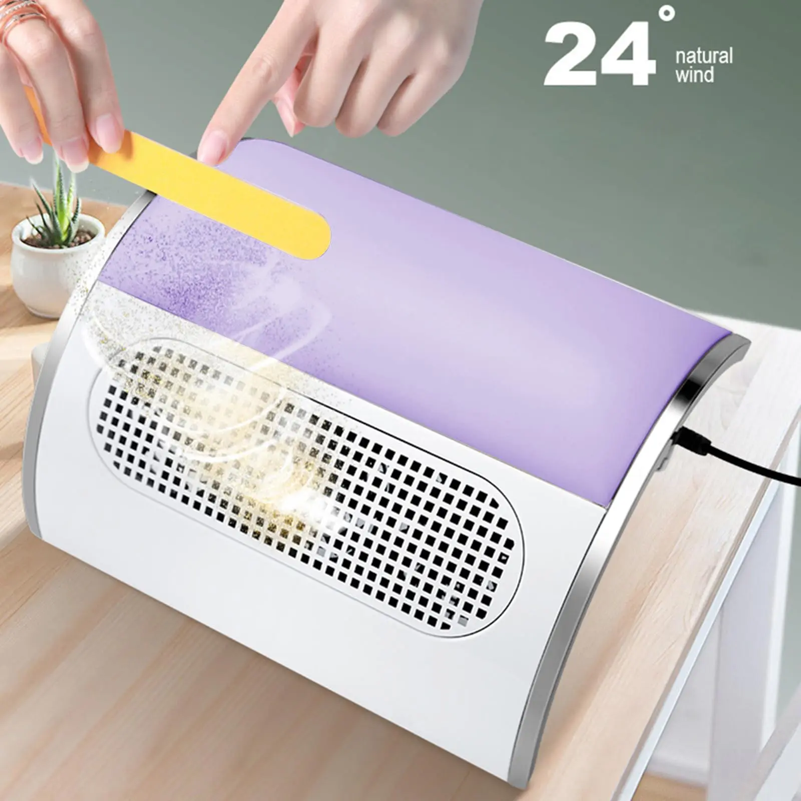 LINMANDA Nail Dust Collector Machine 80W Nails Filter for Manicure Nail Fan Dust Collector with 2 Powerful Nail Fan 2 Dust Bags