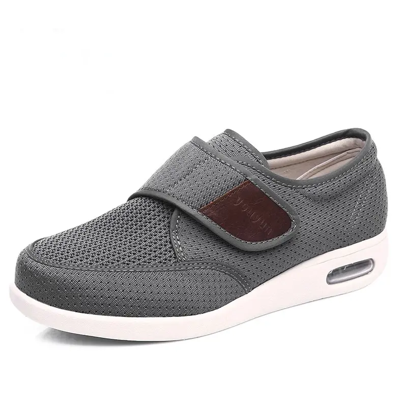 XIHAHA 2023 New Casual Air Cushion Wide Feet Swollen Shoe Thumb Eversion Adjusting Soft Comfortable Diabetic Shoes Walking Shoes