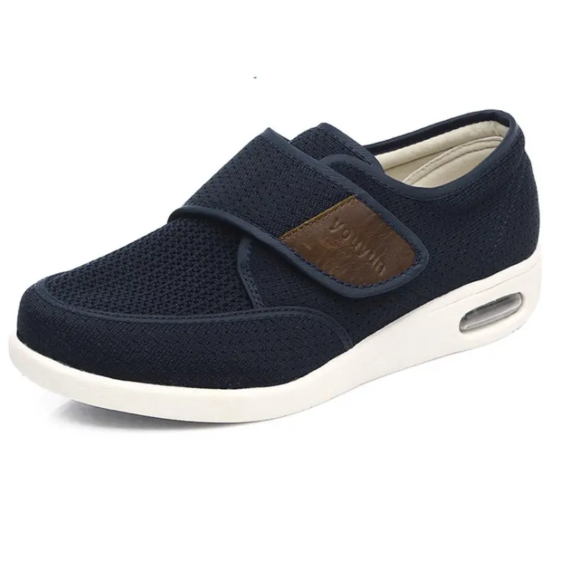 XIHAHA 2023 New Casual Air Cushion Wide Feet Swollen Shoe Thumb Eversion Adjusting Soft Comfortable Diabetic Shoes Walking Shoes