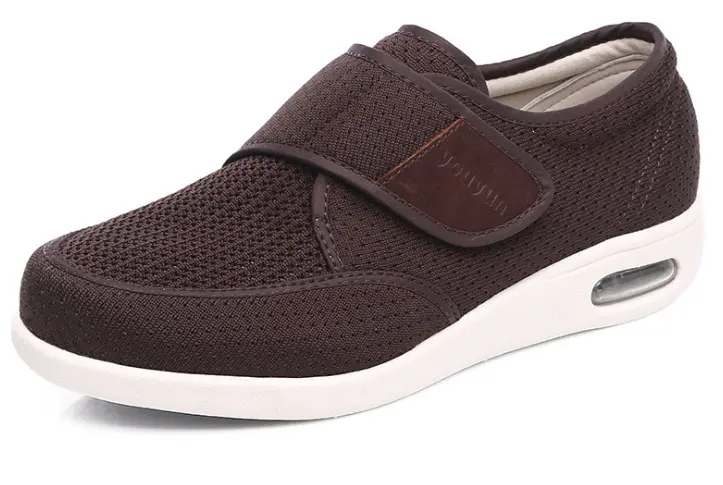 XIHAHA 2023 New Casual Air Cushion Wide Feet Swollen Shoe Thumb Eversion Adjusting Soft Comfortable Diabetic Shoes Walking Shoes