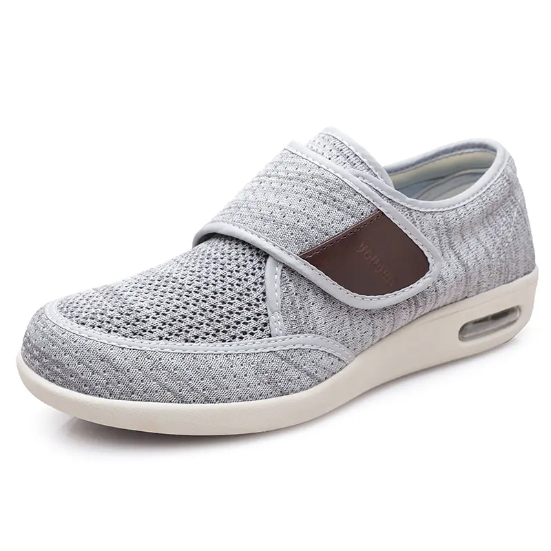 XIHAHA 2023 New Casual Air Cushion Wide Feet Swollen Shoe Thumb Eversion Adjusting Soft Comfortable Diabetic Shoes Walking Shoes