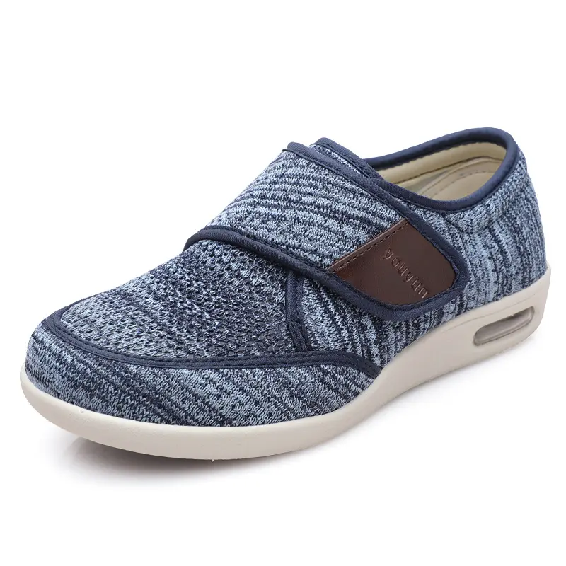 XIHAHA 2023 New Casual Air Cushion Wide Feet Swollen Shoe Thumb Eversion Adjusting Soft Comfortable Diabetic Shoes Walking Shoes