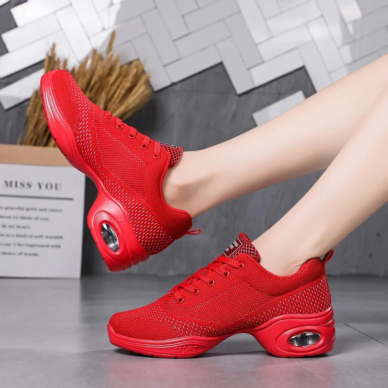 XIHAHA 2023 Girls Sneakers Dance Shoes for Women Woven Mesh Comfortable Modern Jazz Dancing Shoe Ladies Outdoor Sports Shoes
