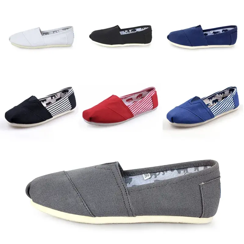 XIHAHA New Fashion Light Couple Canvas Shoes Latest Men Women Lazy Shoe Pure Color Woman Shoes Cloth Mary Girl  Sneaker
