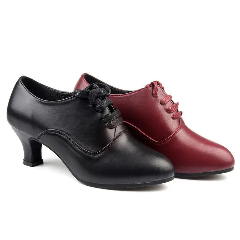 XIHAHA Salsa Dance Shoes Women Latin Dance Shoes Genuine Leather Heels Soft Bottom Modern Party Ballroom Tango Dancing Shoes