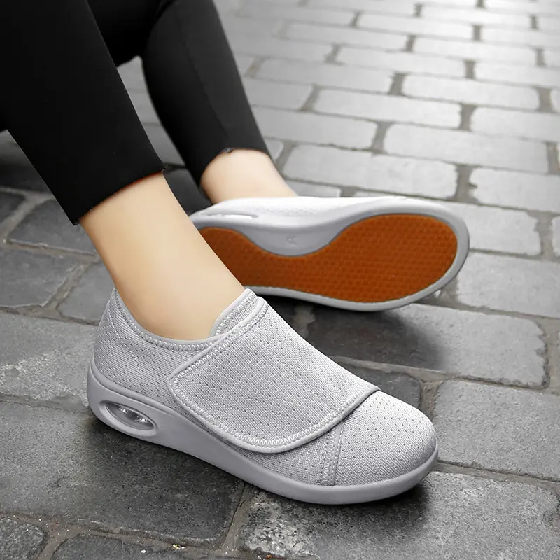 XIHAHA Men Women Quinquagenarian Go for A Walk Soft Shoes Widening Adjustable Gaojiao Fat Back Swollen Feet Sneaker Walking Shoe