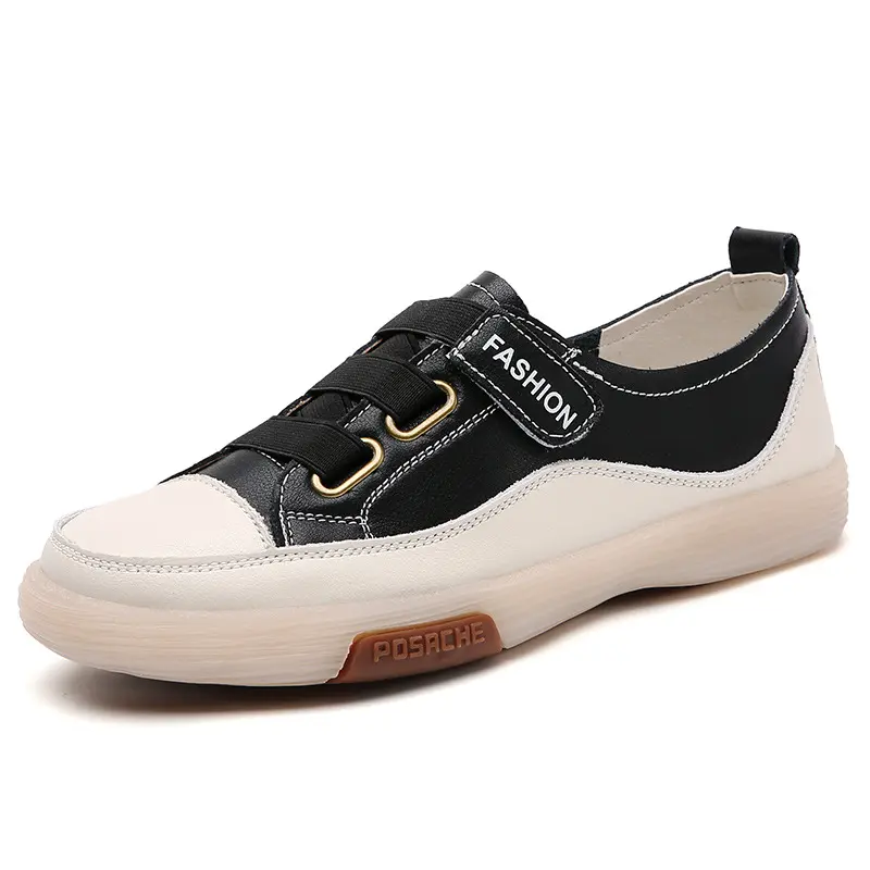 XIHAHA Ladies Sneakers Spring Shoes 2023 New Genuine Leather Casual Women Shoe Fashion Flat Girl Student Shoes Sneaker