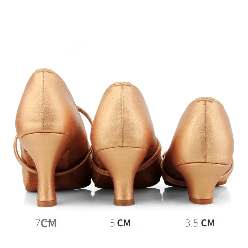 XIHAHA Fashion Modern Dance Shoes Women Girls Standard Dancing Shoe High Heeled Ballroom Latin Dance Shoes for Women 3.5 5 7CM