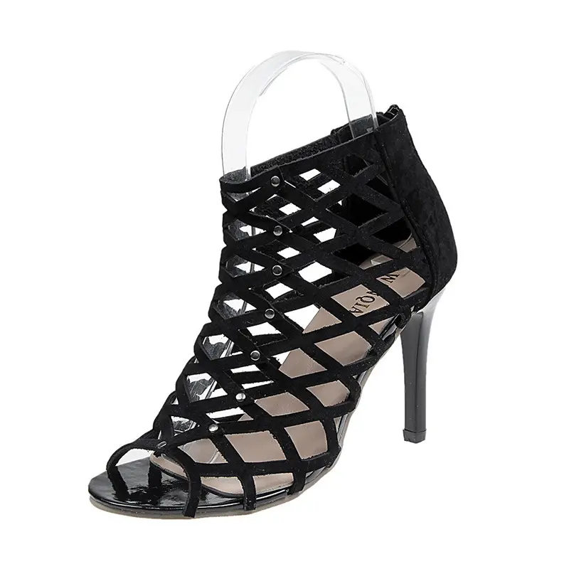 High Top Sandals Dance Shoes Woman Ballroom Latin Jazz Dance Booots Mesh High Heels Salsa Dancing Shoes Ladies Summer Boots