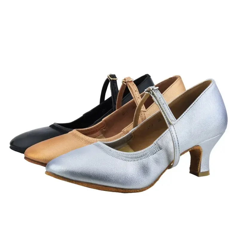 XIHAHA Fashion Modern Dance Shoes Women Girls Standard Dancing Shoe High Heeled Ballroom Latin Dance Shoes for Women 3.5 5 7CM