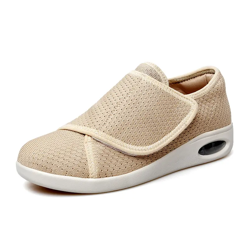 XIHAHA Men Women Quinquagenarian Go for A Walk Soft Shoes Widening Adjustable Gaojiao Fat Back Swollen Feet Sneaker Walking Shoe
