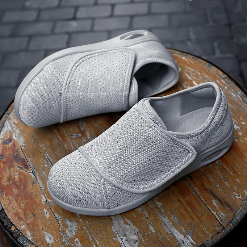XIHAHA Men Women Quinquagenarian Go for A Walk Soft Shoes Widening Adjustable Gaojiao Fat Back Swollen Feet Sneaker Walking Shoe