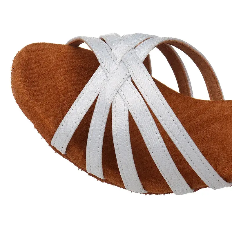 XIHAHA Women Dance Shoes Latin Woman PU+ Suede Salsa Dancing Shoes Glitter Professional Girls Dance Ballroom Soft Shoes