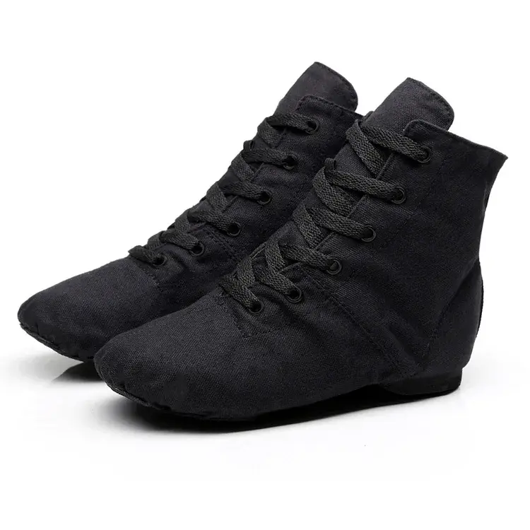 XIHAHA High Gang Jazz Dance Shoes Canvas Women Girls Ballroom Modern Tango Performance Woman Practise Dancing Shoes