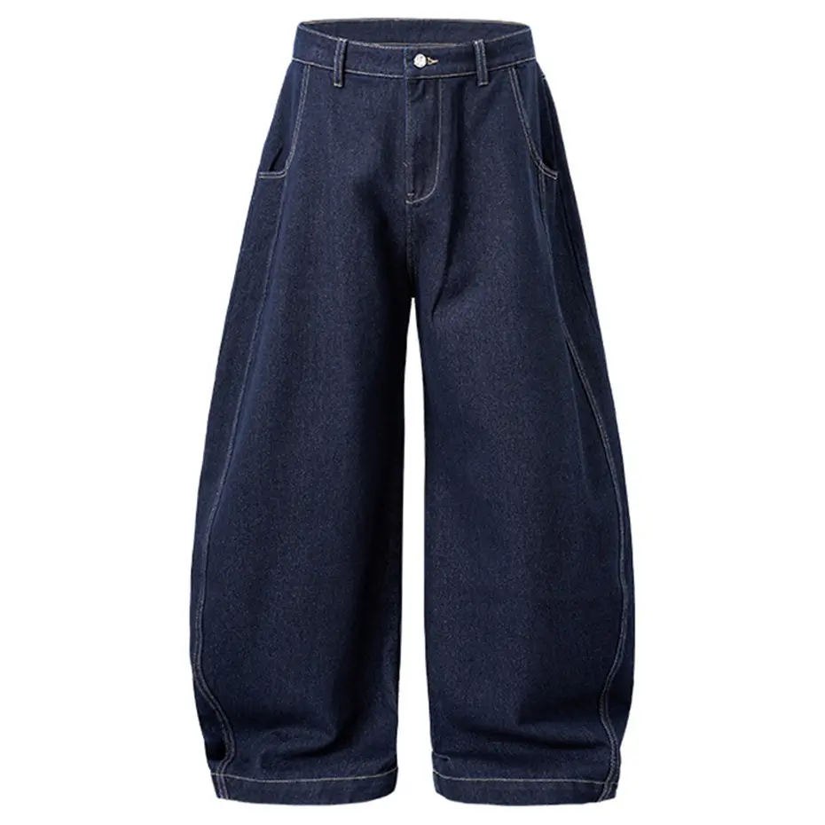 Vintage Men Baggy Jeans Wide Leg Loose Denim Pants Streetwear Harajuku Jeans Trousers