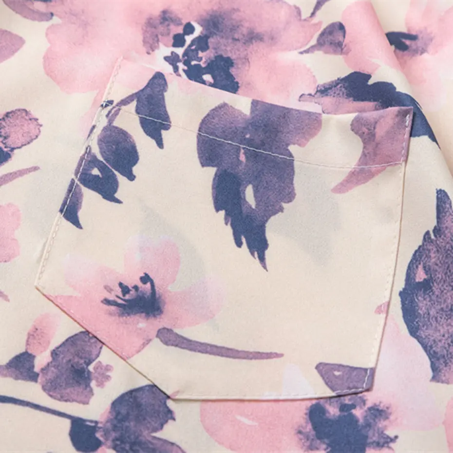 Fashion Flower Printed Shirts Men Summer Short Sleeve Button Up Blouse Harajuku Oversized Shirts Tops