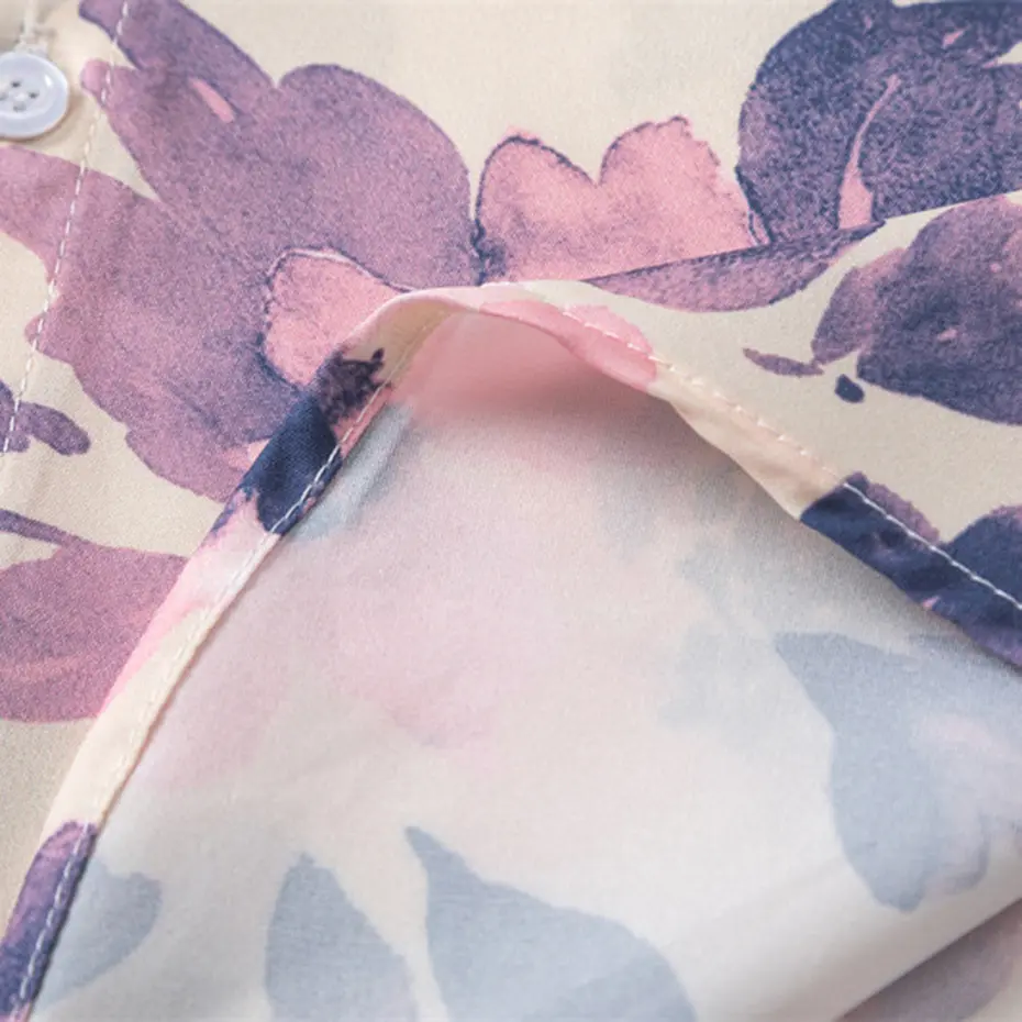 Fashion Flower Printed Shirts Men Summer Short Sleeve Button Up Blouse Harajuku Oversized Shirts Tops