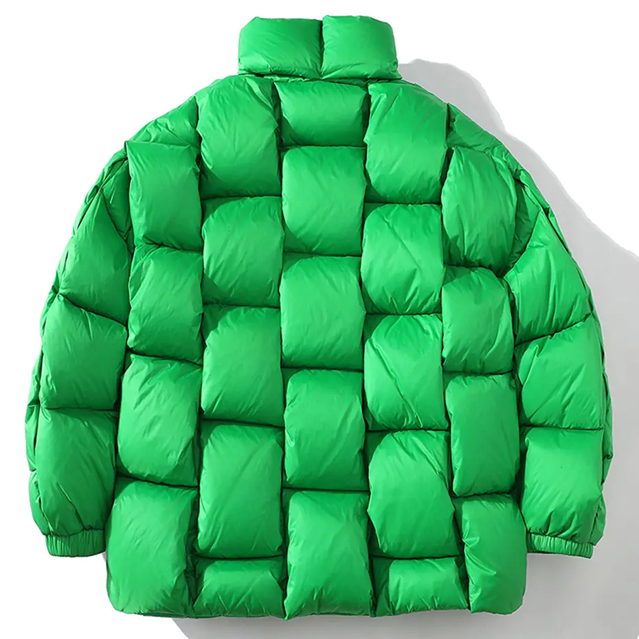 Winter Jackets Padded Coats Square Weave Puffer Jackets Luxury Designer Loose Parkas Harajuku Streetwear Bubble Jackets Unisex