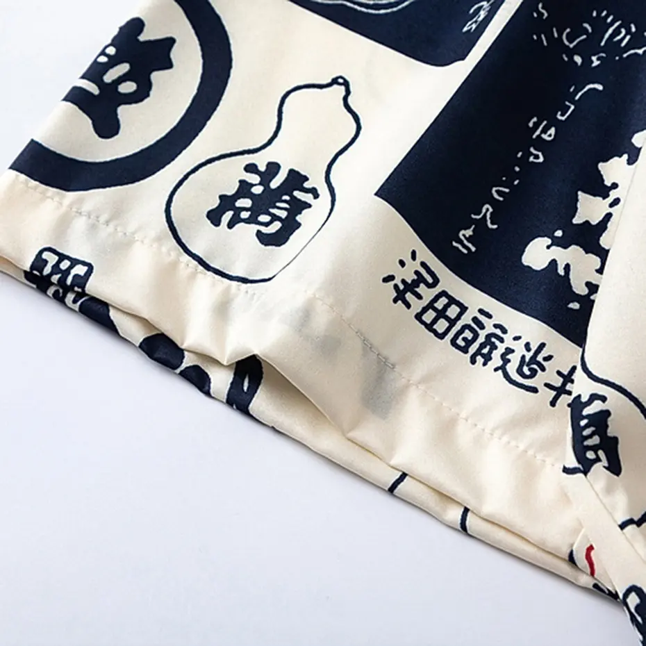 Japan Style Shirts Men Summer Casual Loose Short Sleeve Shirts Man Button Up Blouse Harajuku Oversized Shirts