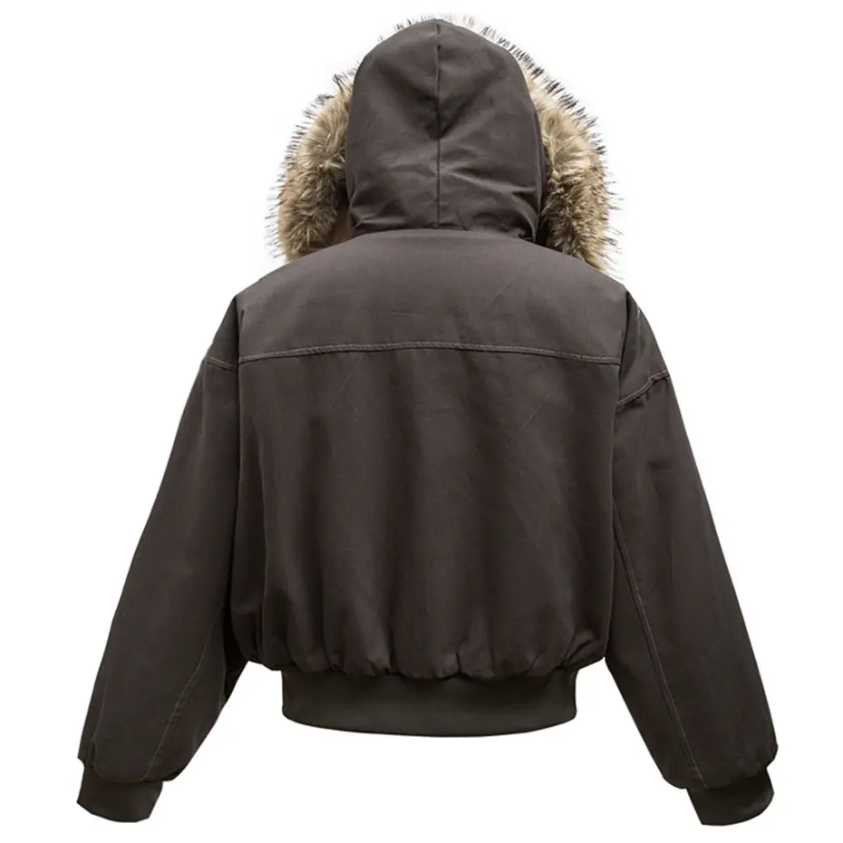Winter Jackets Fur Collar Parkas Coat Men Vintage Thicken Fleece Warm Jackets Streetwear Harajuku Hip Hop Padded Jackets Outwear