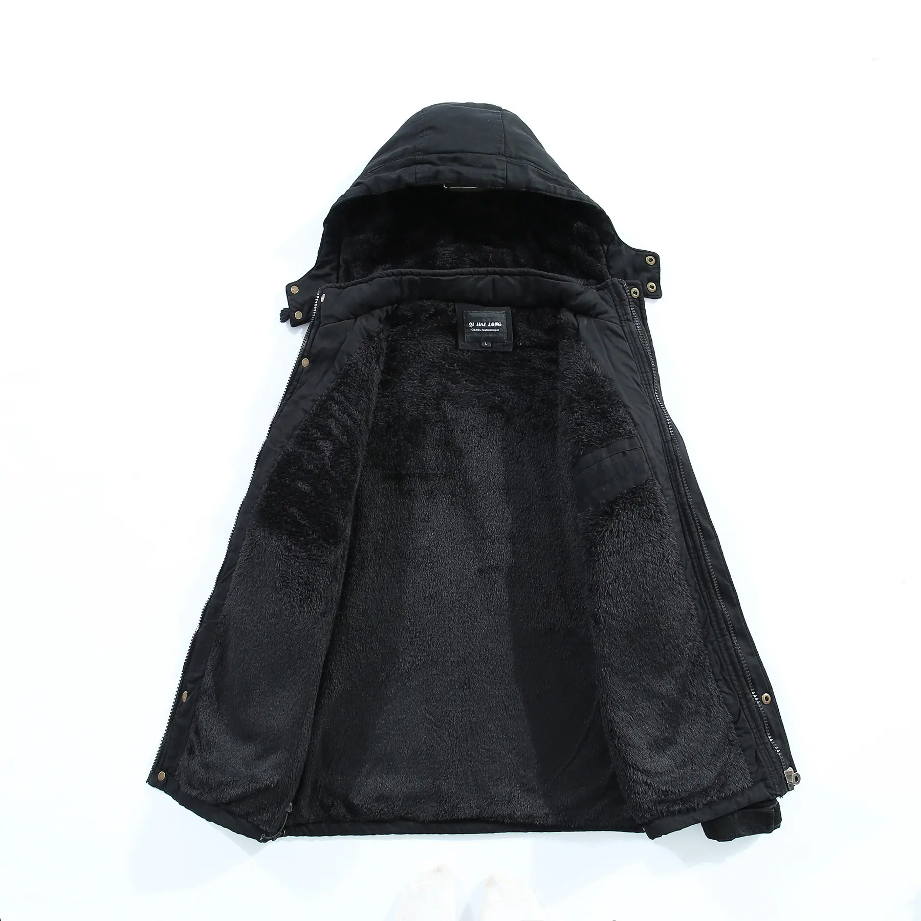 New Fashion Men Hooded Long Down Jackets Fleece Warm Parkas Winter Coats Quality Man Cotton Slim Medium Length Jackets Size 4XL