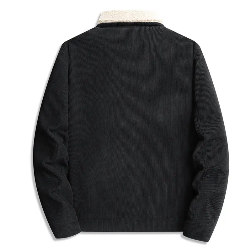 9XL New Fashion Men Winter Corduroy Casual Dowm Jackets Man Fluffy Collar Multiple Pockets Cargo Jackets Male Loose Warm Parkas