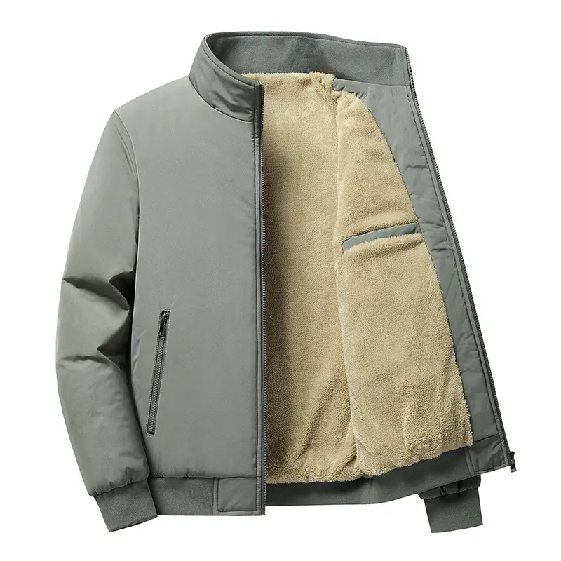 Size 8XL New Winter Men Fleece Warm Dowm Jackets Male Stand Collar Solid Business Casual Thicker Parkas Spring Slim Fit  Coats