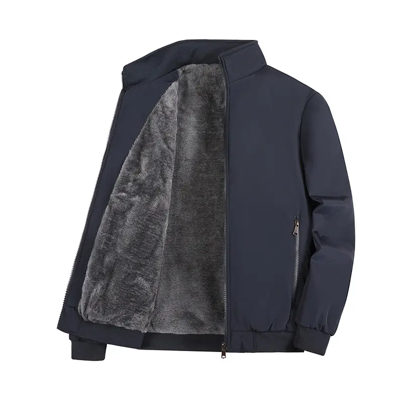 8XL New Winter Men Solid Stand Collar Business Coats Fleece Warm Down Jackets Male Casual Parkas Quality Man Slim Fit Jackets